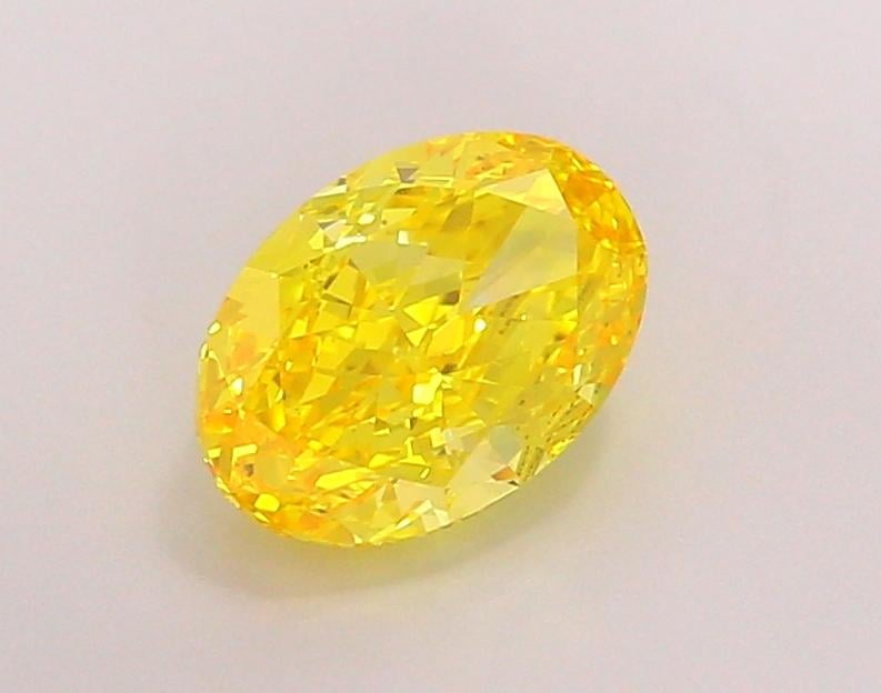 2.02 Ct. Fancy Vivid  Yellow Oval Lab Grown Diamond