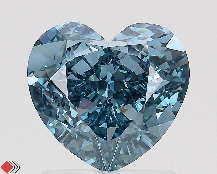 2.05 Ct. Fancy Vivid  Blue Heart Lab Grown Diamond