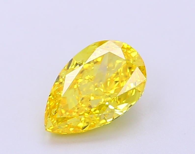 1.19 Ct. Fancy Vivid  Yellow Pear Lab Grown Diamond