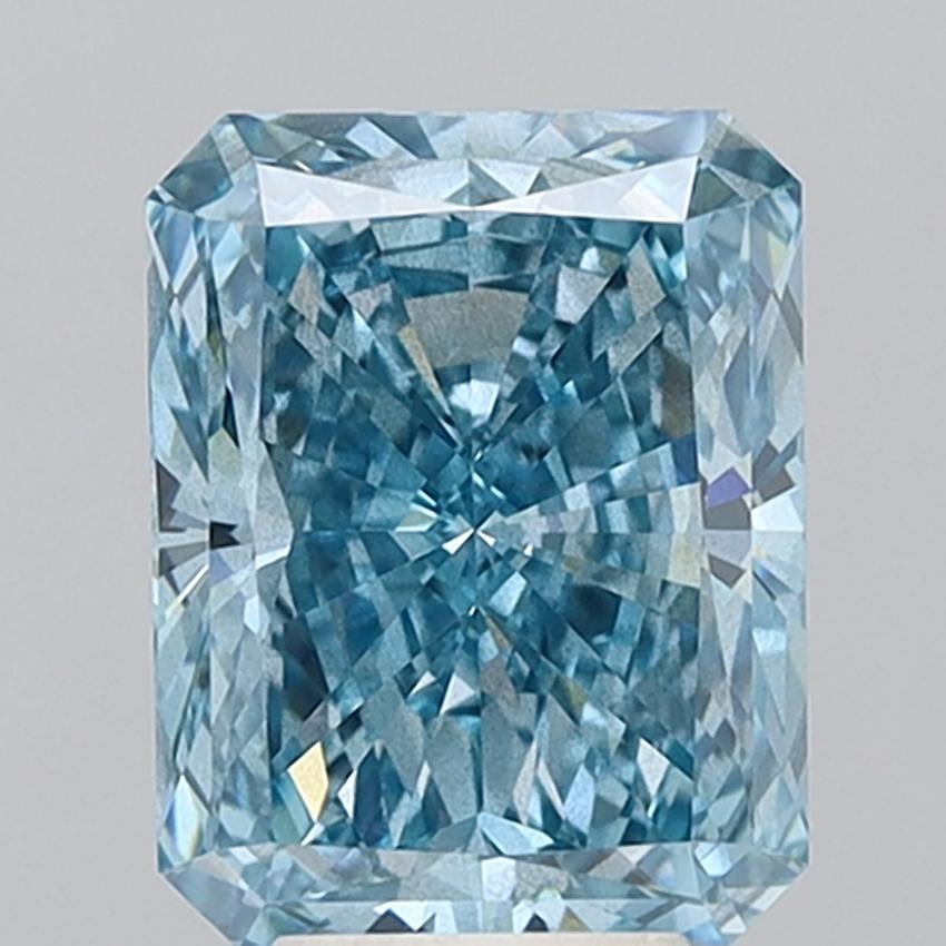 6.00 Ct. Fancy Vivid Blue Radiant Lab Grown Diamond