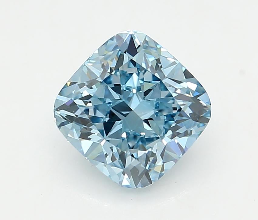 2.01 Ct. Fancy Vivid  Blue Cushion Lab Grown Diamond