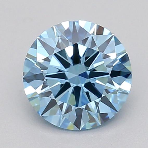 0.51 Ct. Fancy Vivid  Blue Round Lab Grown Diamond