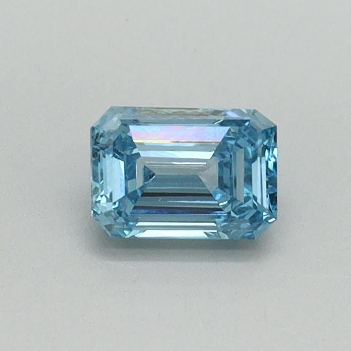 0.39 Ct. Fancy Vivid Blue Emerald Lab Grown Diamond