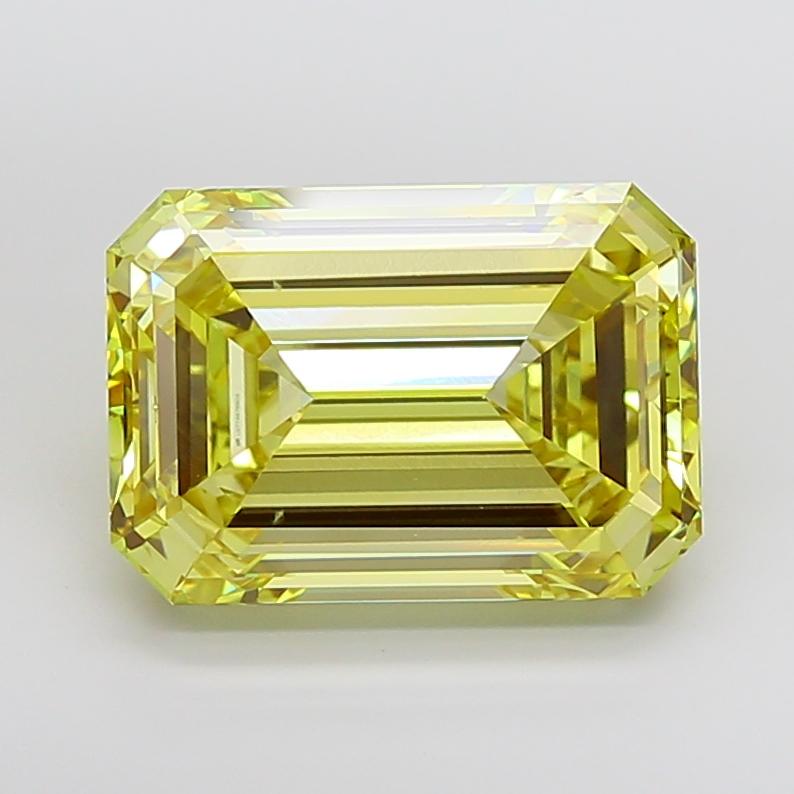 14.49 Ct. Fancy Intense  Yellow Emerald Lab Grown Diamond