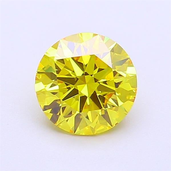 1.01 Ct. Fancy Vivid  Yellow Round Lab Grown Diamond