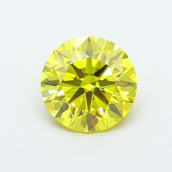 1.09 Ct. Fancy Vivid Yellow Round Lab Grown Diamond