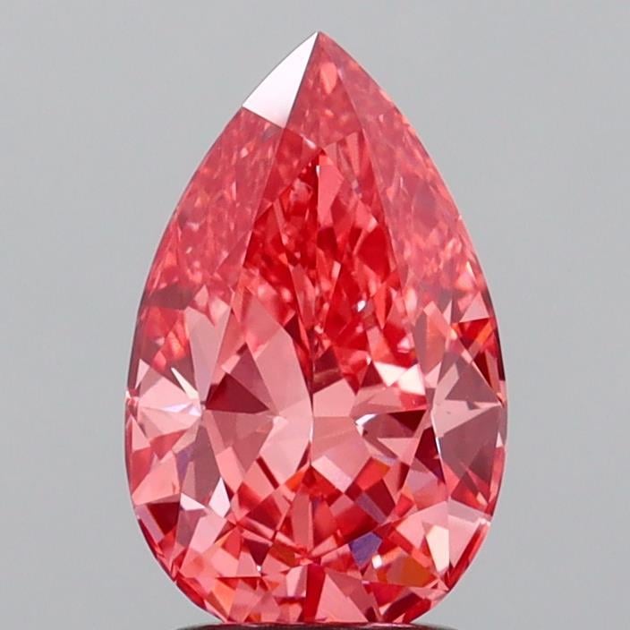 2.17 Ct. Fancy Vivid  Pink Cushion Lab Grown Diamond