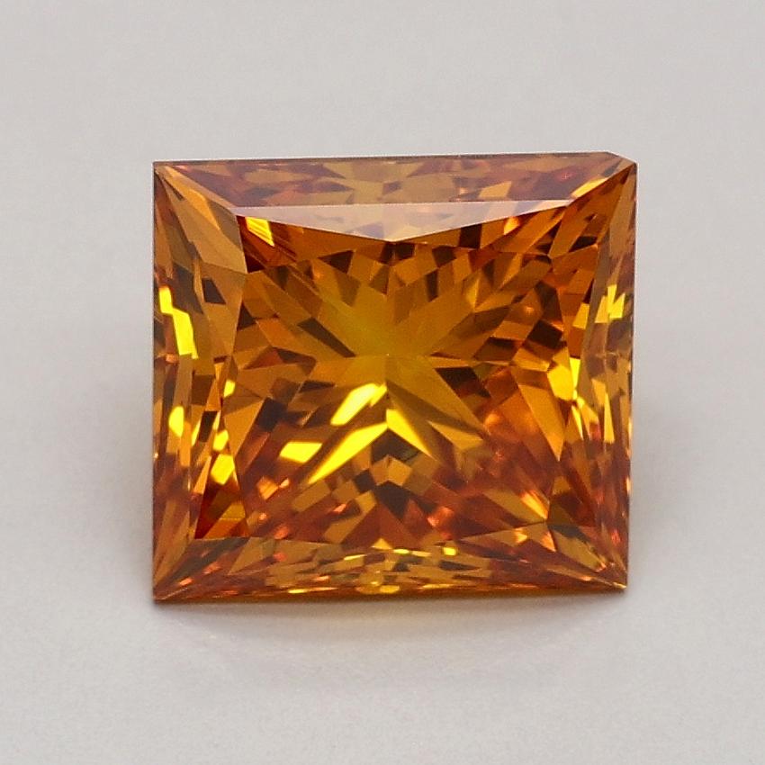 1.71 Ct. Fancy Vivid Orange Princess Lab Grown Diamond