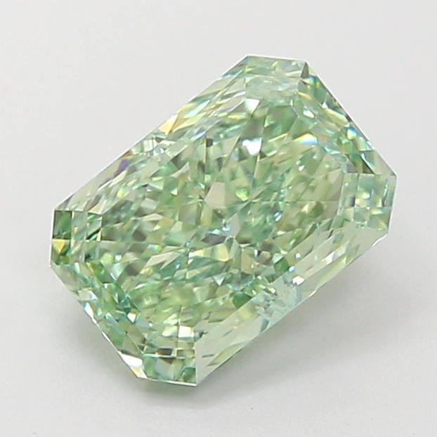 2.00 Ct. Fancy Vivid  Green Radiant Lab Grown Diamond