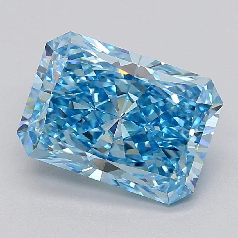 5.09 Ct. Fancy Vivid  Blue Radiant Lab Grown Diamond