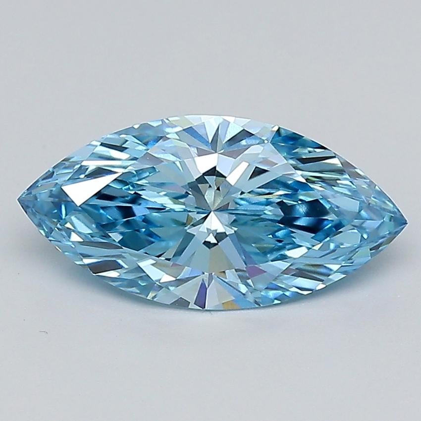 2.10 Ct. Fancy Vivid  Blue Marquise Lab Grown Diamond