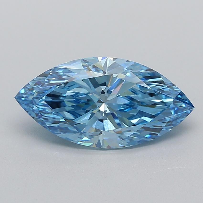 3.03 Ct. Fancy Vivid  Blue Marquise Lab Grown Diamond