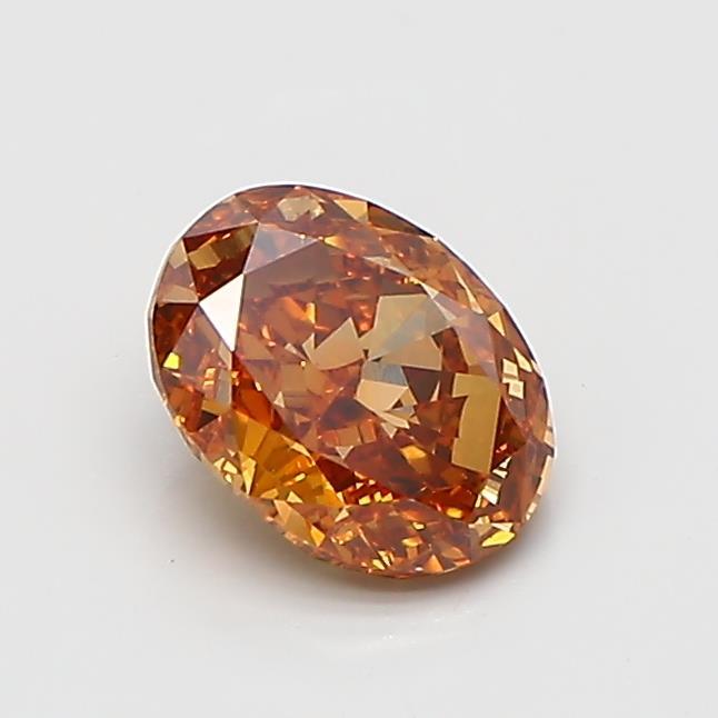 1.01 Ct. Fancy Orangy Brown Oval Lab Grown Diamond