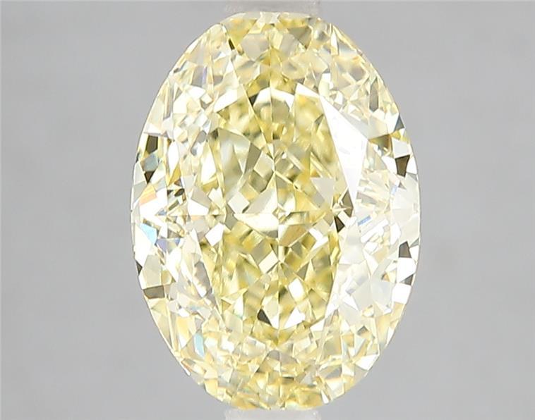 3.12 Ct. Fancy Vivid Yellow Oval Lab Grown Diamond