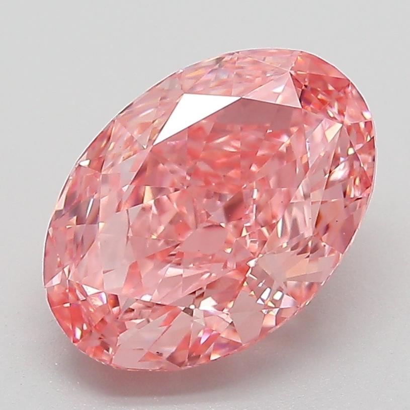3.04 Ct. Fancy Pink Oval Lab Grown Diamond