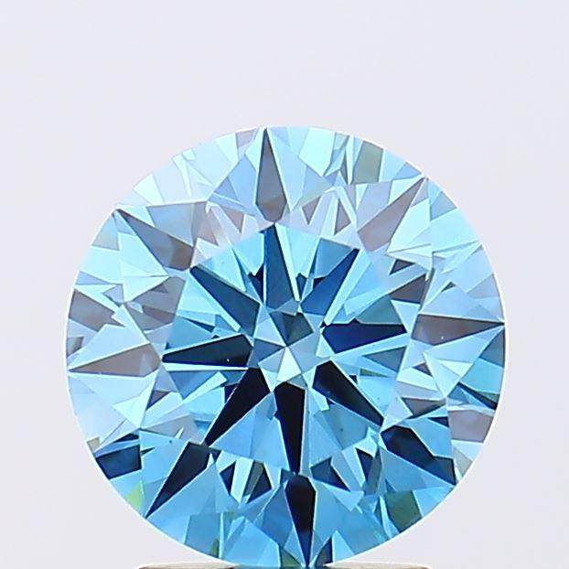 2.63 Ct. Fancy Vivid Blue Round Lab Grown Diamond