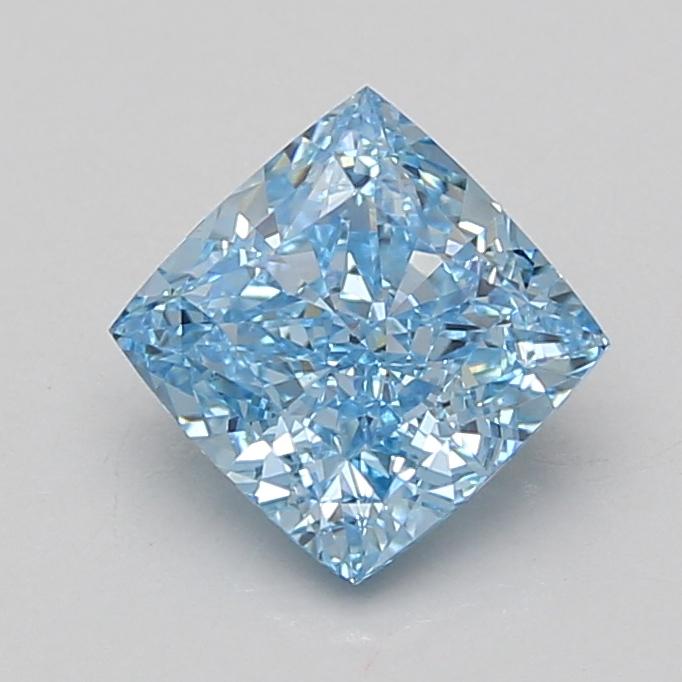 2.11 Ct. Fancy Vivid Blue Cushion Lab Grown Diamond