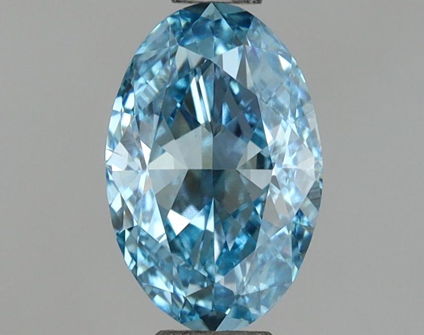 1.01 Ct. Fancy Vivid Blue Oval Lab Grown Diamond