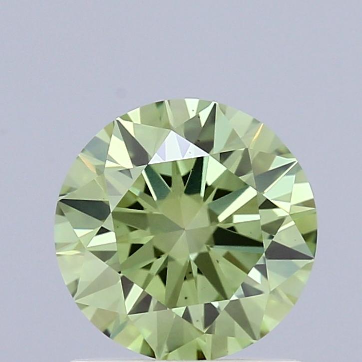1.10 Ct. Fancy Vivid Green Round Lab Grown Diamond