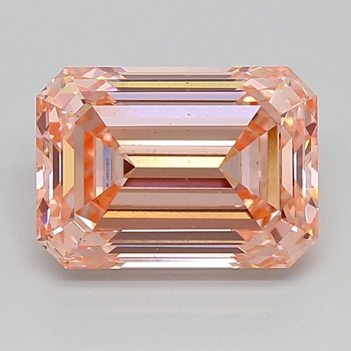 4.05 Ct. Fancy Vivid  Pink Emerald Lab Grown Diamond