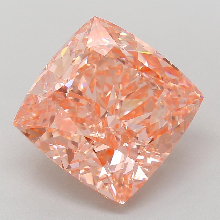 13.07 Ct. Fancy Vivid Pink Cushion Lab Grown Diamond