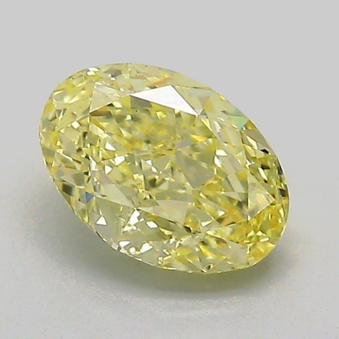 1.00 Ct. Fancy Intense Yellow Oval Lab Grown Diamond