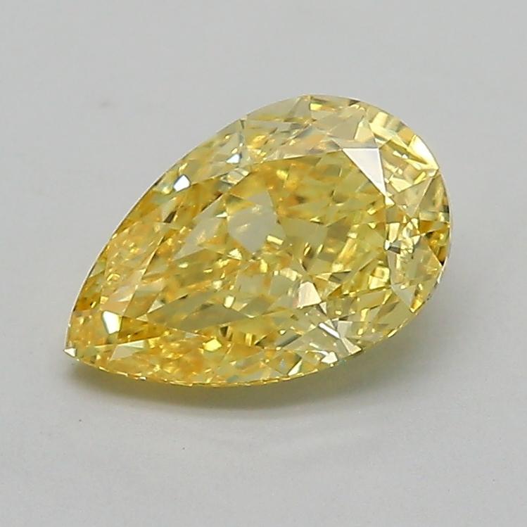 1.60 Ct. Fancy Vivid  Yellow Pear Lab Grown Diamond