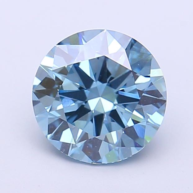 1.52 Ct. Fancy Vivid  Blue Round Lab Grown Diamond