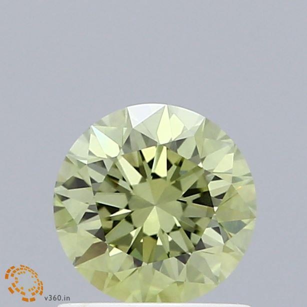 0.90 Ct. Fancy Intense  Green Round Lab Grown Diamond