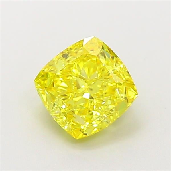 1.21 Ct. Fancy Vivid  Yellow Cushion Lab Grown Diamond