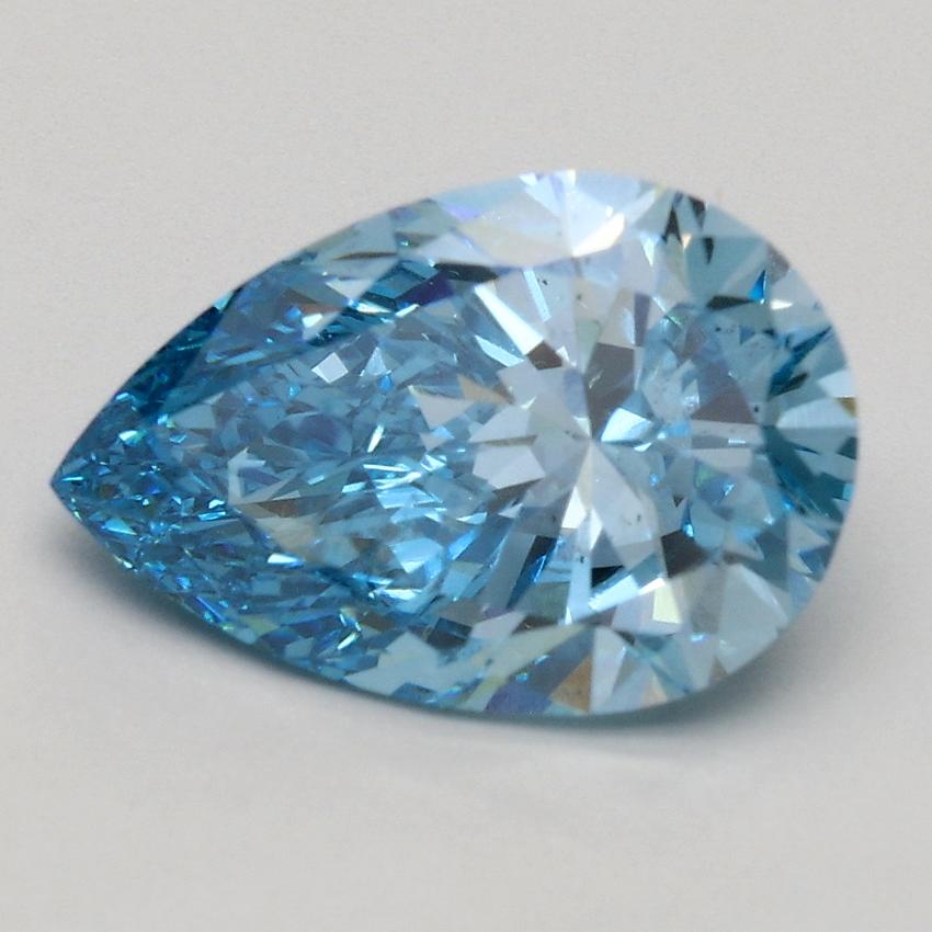 2.01 Ct. Fancy Vivid Blue Pear Lab Grown Diamond