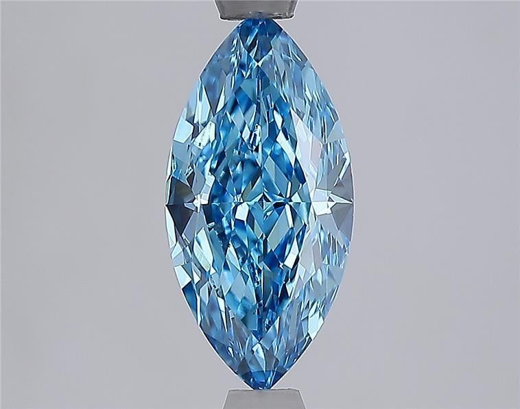 1.77 Ct. Fancy Vivid Blue Blue Marquise Lab Grown Diamond