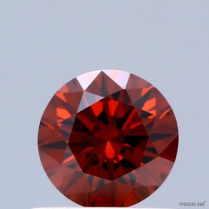 0.57 Ct. Fancy Deep Orange Round Lab Grown Diamond