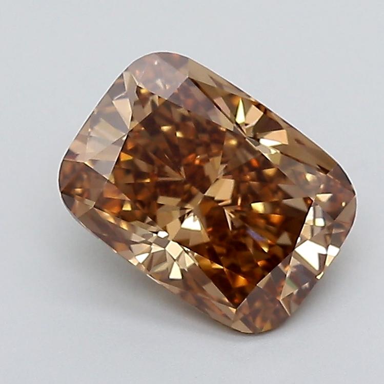 2.06 Ct. Fancy Light  Brown Cushion Lab Grown Diamond
