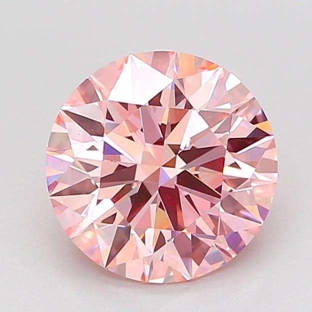 1.73 Ct. Fancy Vivid Pink Round Lab Grown Diamond