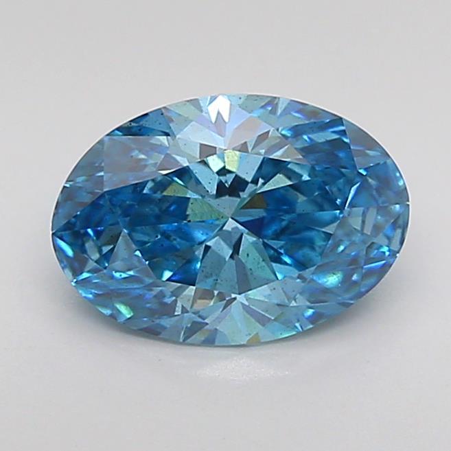 1.25 Ct. Fancy Vivid Blue Oval Lab Grown Diamond