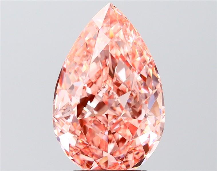 3.55 Ct. Fancy Vivid Pink Pear Lab Grown Diamond