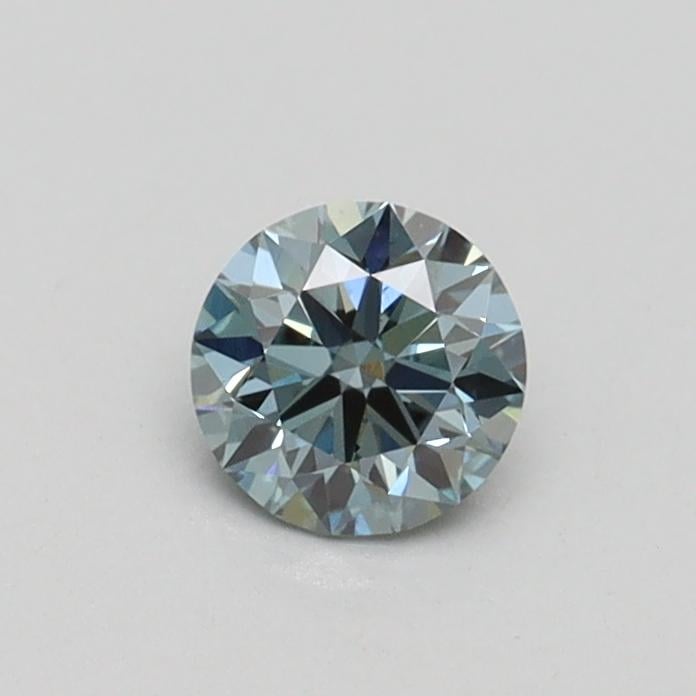 0.35 Ct. Fancy Intense Green Blue Round Lab Grown Diamond