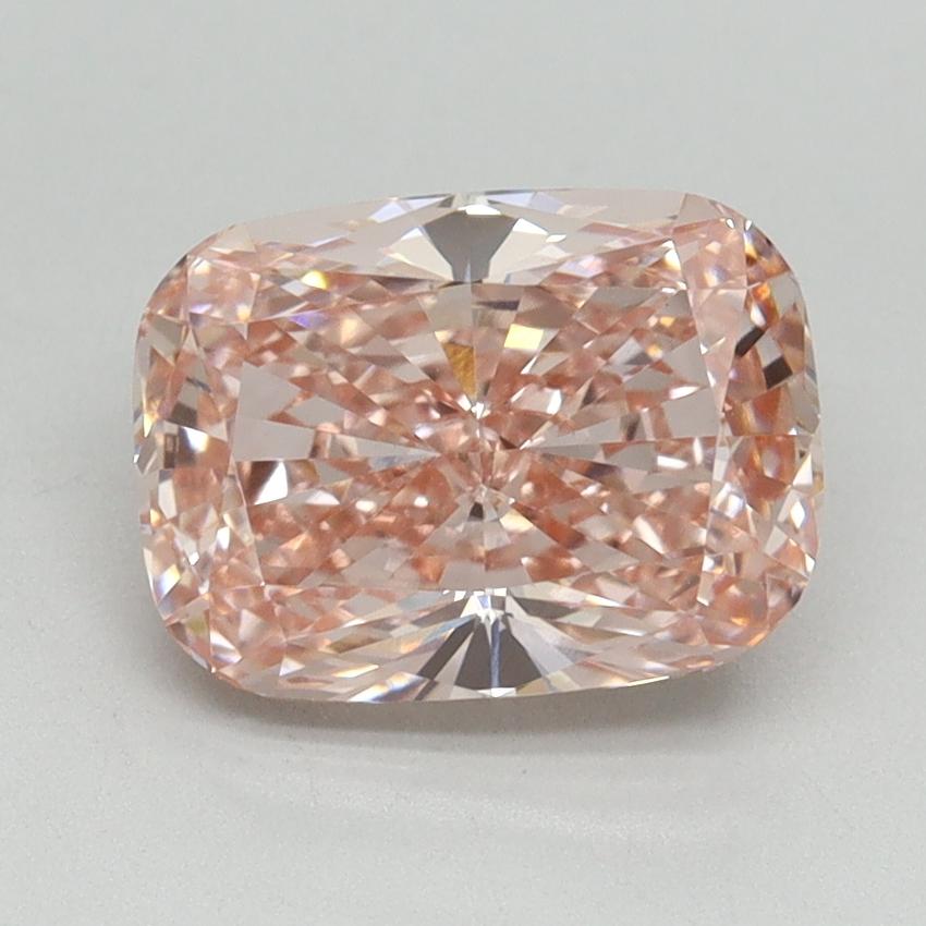 2.19 Ct. Fancy Vivid Pink Cushion Lab Grown Diamond