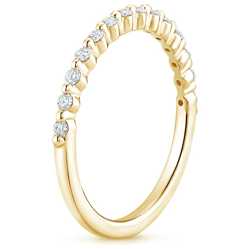 18K Yellow Gold Milan Diamond Ring, large side view