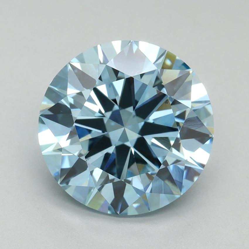 5.02 Ct. Fancy Vivid Blue Round Lab Grown Diamond