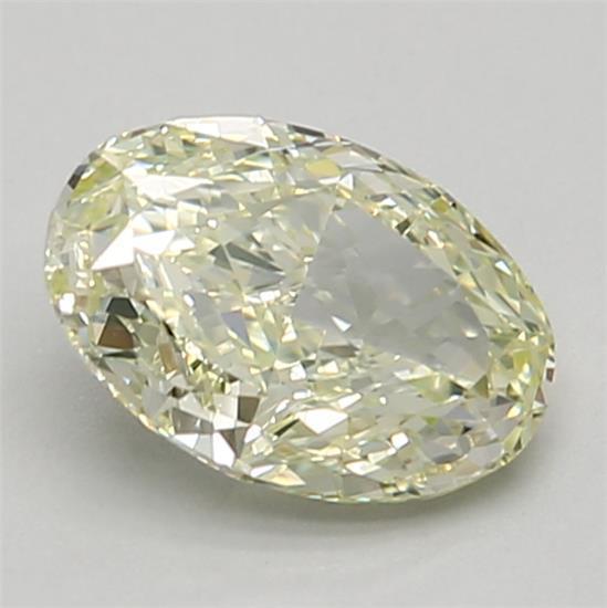 0.82 Ct. Light Greenish Yellow Oval Lab Grown Diamond