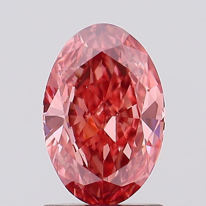 1.13 Ct. Fancy Vivid Pink Oval Lab Grown Diamond
