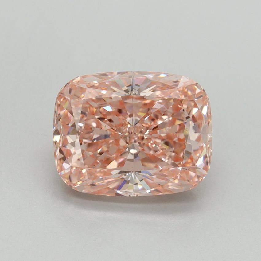 3.10 Ct. Fancy Vivid Pink Cushion Lab Grown Diamond