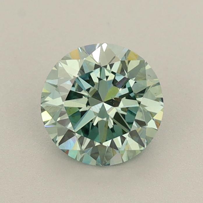 0.79 Ct. Fancy Intense  Green Round Lab Grown Diamond