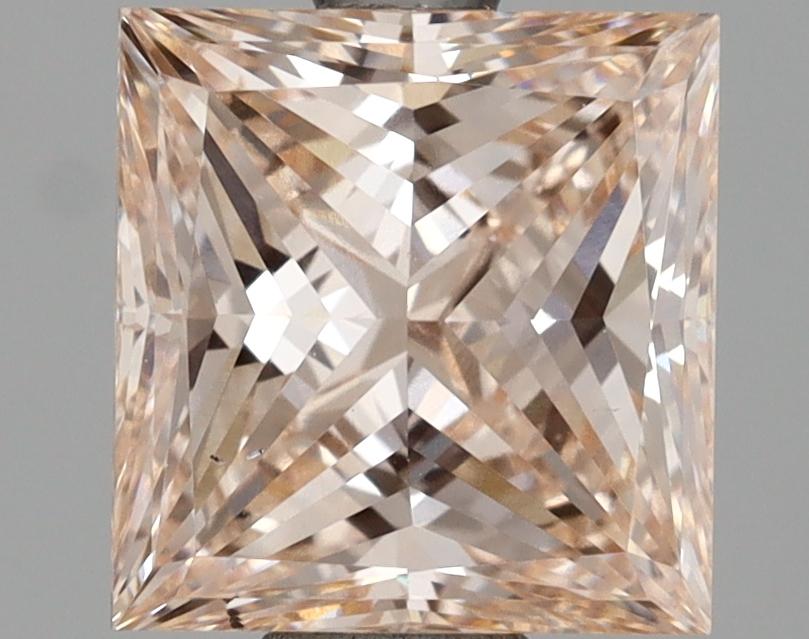 2.00 Ct. Fancy Light Pinkish Orange Princess Lab Grown Diamond