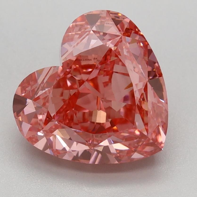 2.38 Ct. Fancy Vivid Pink Heart Lab Grown Diamond