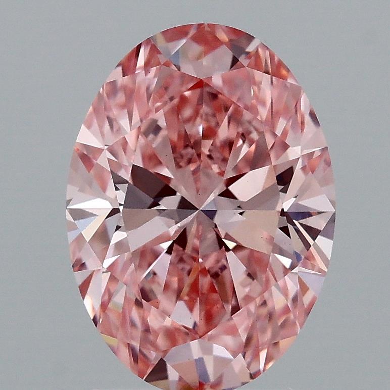 2.09 Ct. Fancy Vivid Pink Oval Lab Grown Diamond
