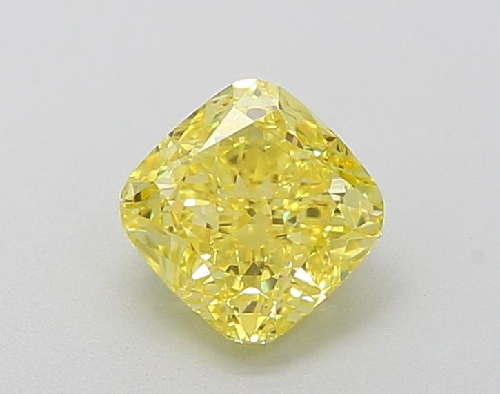1.16 Ct. Fancy Vivid Yellow Cushion Lab Grown Diamond