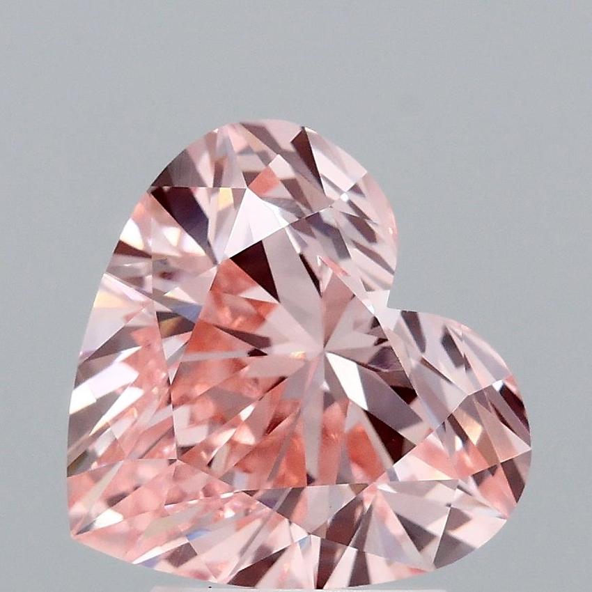 3.00 Ct. Fancy Vivid Pink Heart Lab Grown Diamond